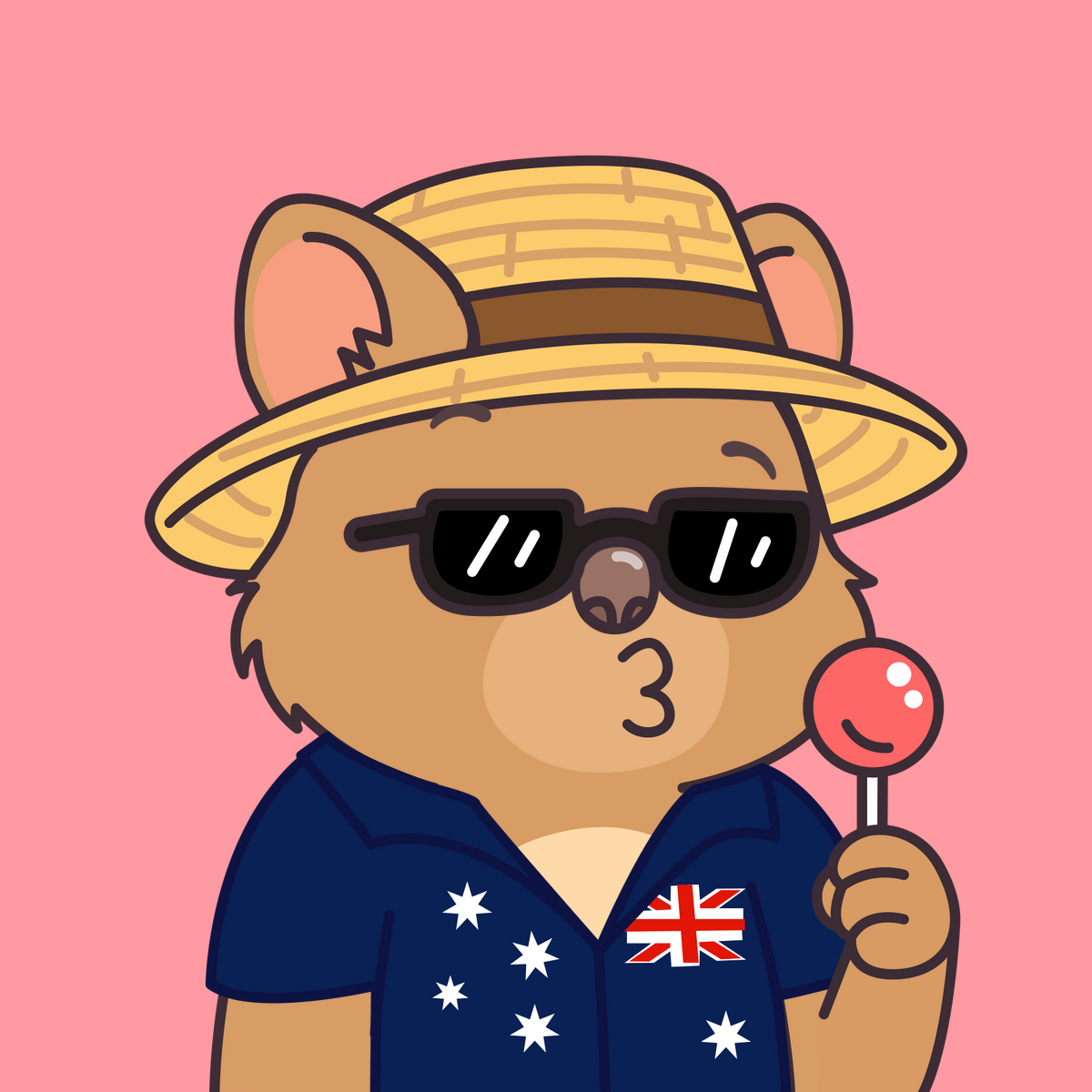 Aussie Quokka with Sunglasses